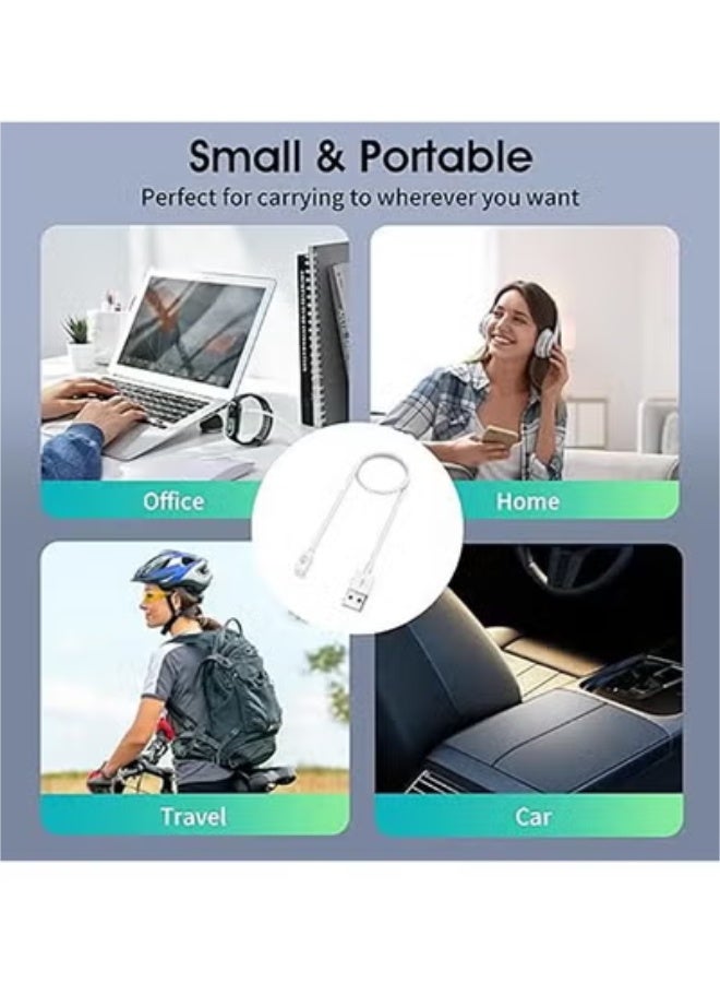 DeHuCg Smartwatch Charger Compatible with XiaoMi Band 10/Band 9/8 Pro/Active/Mi Watch 4/3 Active, Magnetic USB Charging Cable 3.3ft, Replacement Charging Cable Cradle Accessories fit XiaoMi Band 10/9/8 Pro - White - Image 5